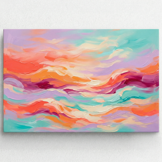 Kolorowe chmury - Obraz na płótnie na ścianę do salonu lub sypialni