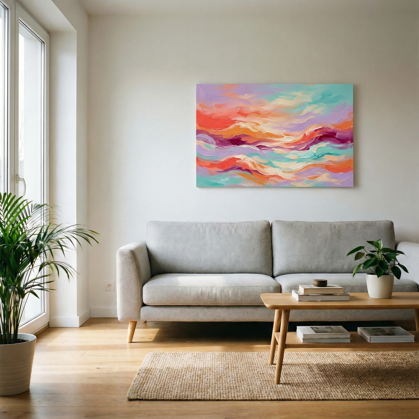 Kolorowe chmury - Obraz na płótnie na ścianę do salonu lub sypialni