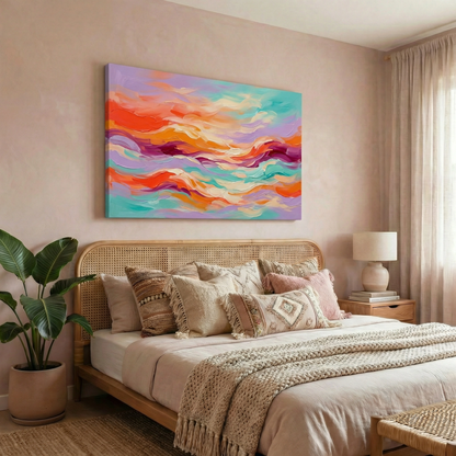 Kolorowe chmury - Obraz na płótnie na ścianę do salonu lub sypialni