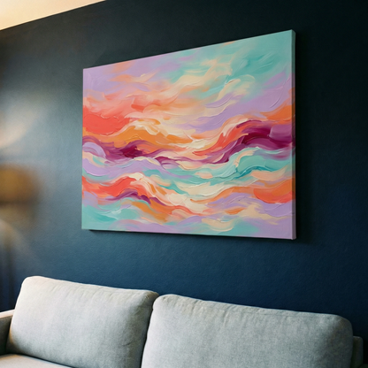 Kolorowe chmury - Obraz na płótnie na ścianę do salonu lub sypialni