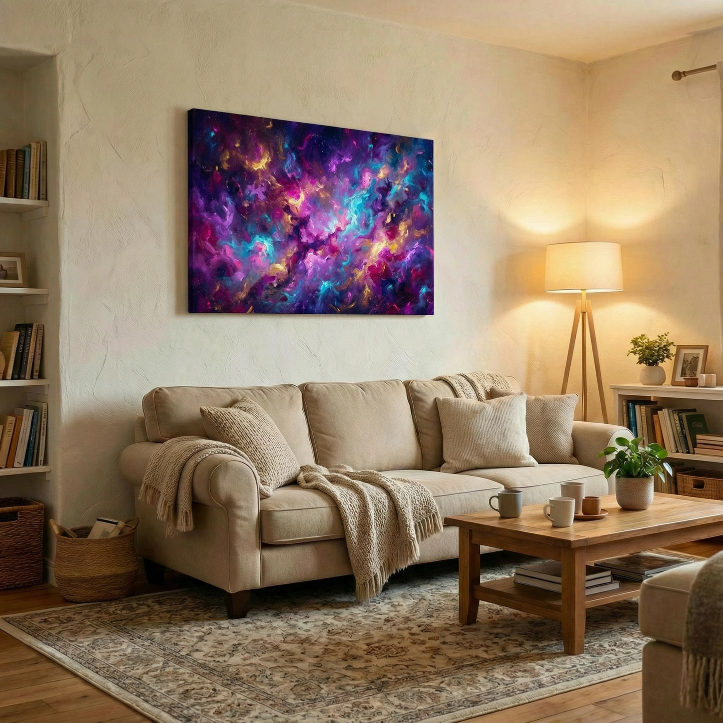 Fantastyczna galaktyka - Obraz na płótnie na ścianę do salonu lub sypialni