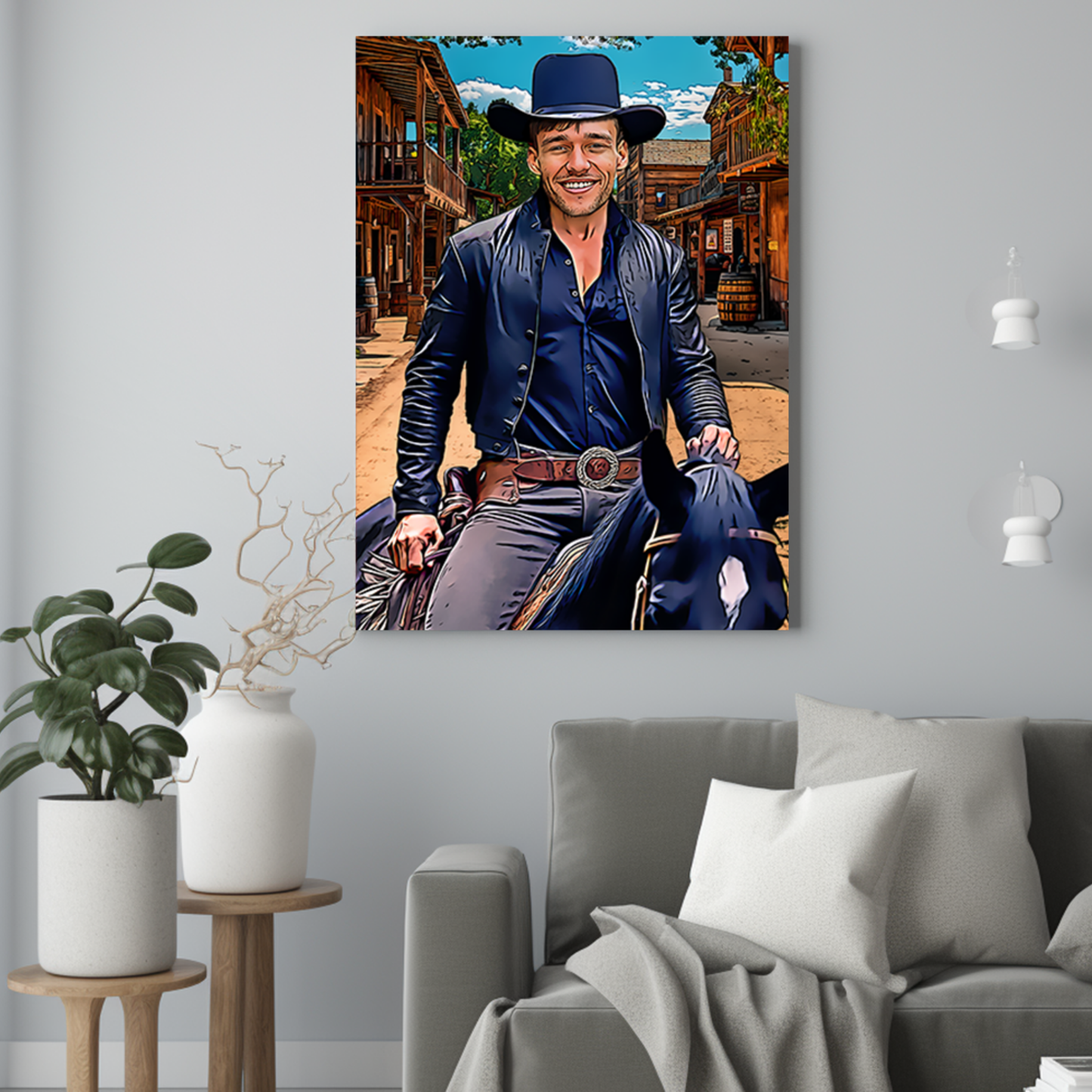 Kowboj - Portret ze zdjęcia na prezent dla mężczyzny
