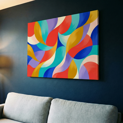 Kolorowa abstrakcja  - Obraz na płótnie na ścianę do salonu lub sypialni