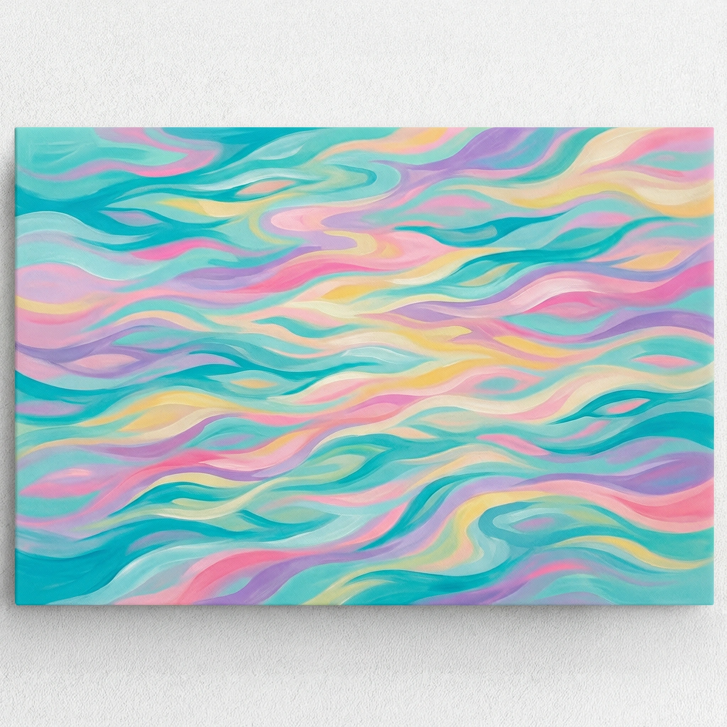 Pastelowe fale - Obraz na płótnie na ścianę do salonu lub sypialni