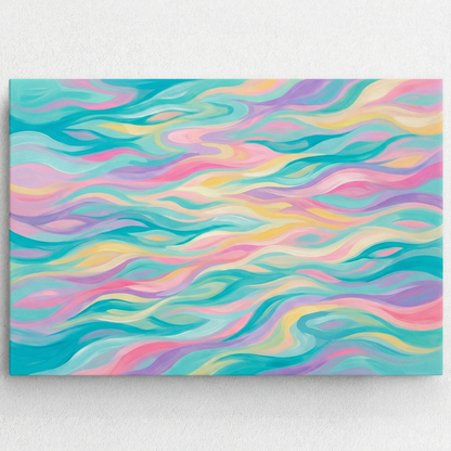 Pastelowe fale - Obraz na płótnie na ścianę do salonu lub sypialni