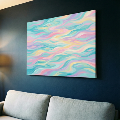 Pastelowe fale - Obraz na płótnie na ścianę do salonu lub sypialni