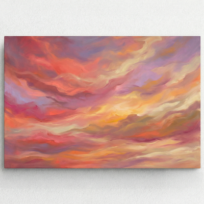 Chmury o zachodzie słońca - Obraz na płótnie na ścianę do salonu lub sypialni