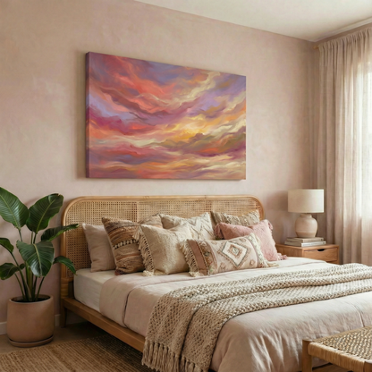 Chmury o zachodzie słońca - Obraz na płótnie na ścianę do salonu lub sypialni