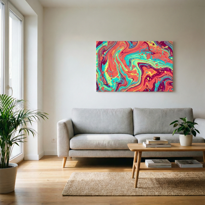 Barwny ruch - Obraz na płótnie na ścianę do salonu lub sypialni