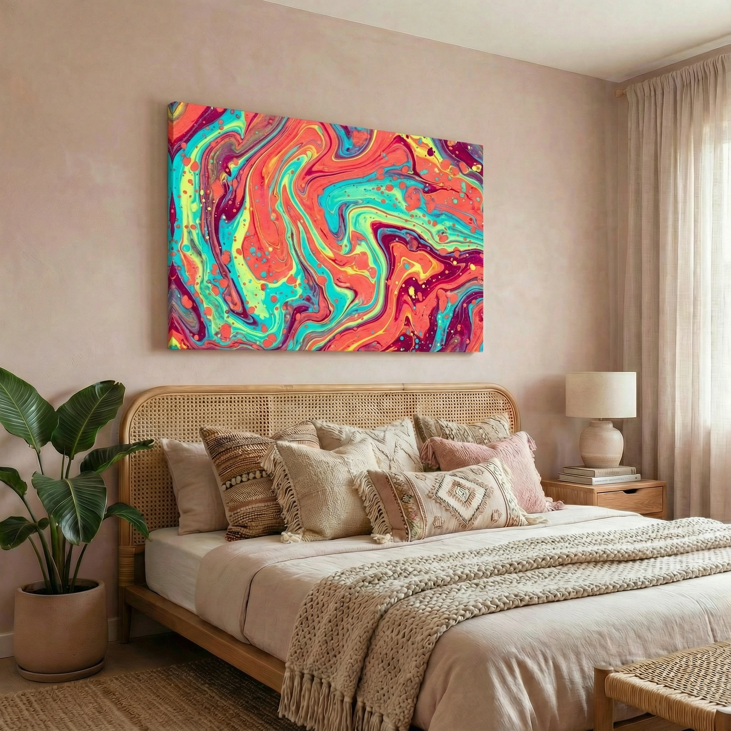 Barwny ruch - Obraz na płótnie na ścianę do salonu lub sypialni