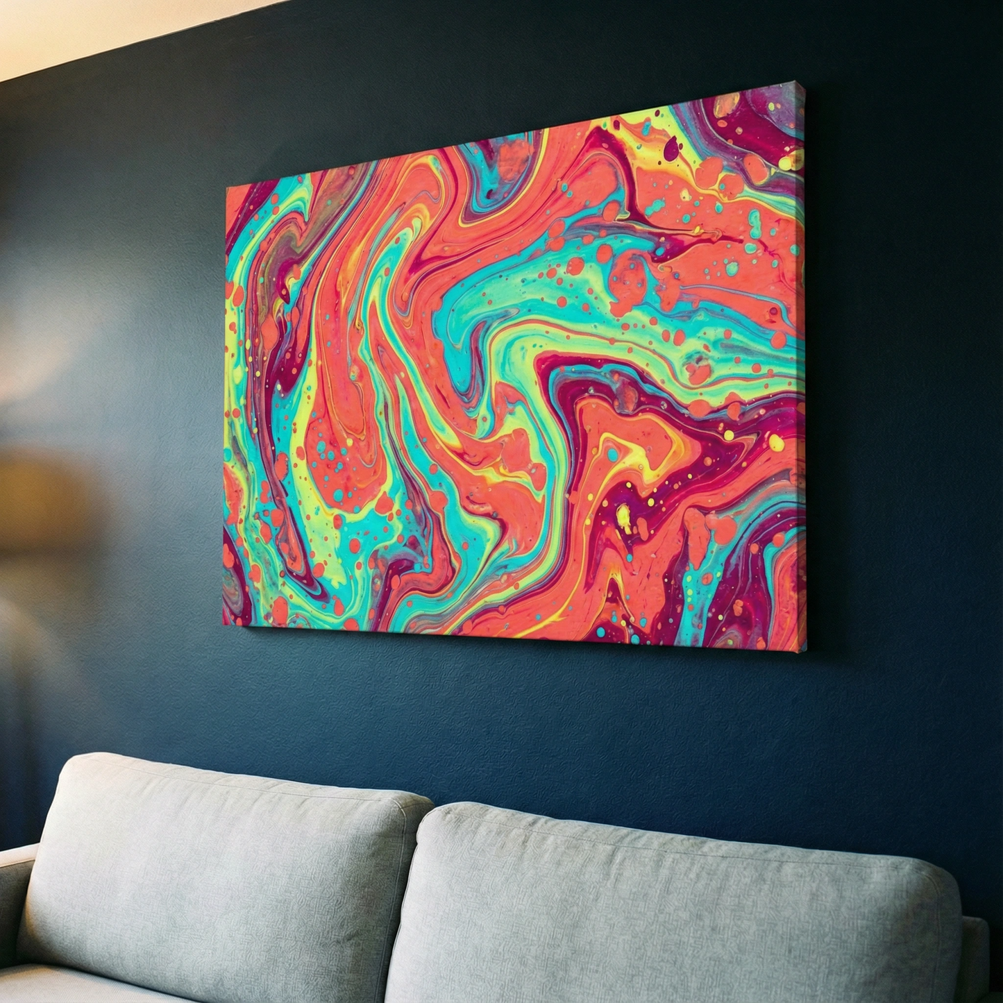 Barwny ruch - Obraz na płótnie na ścianę do salonu lub sypialni