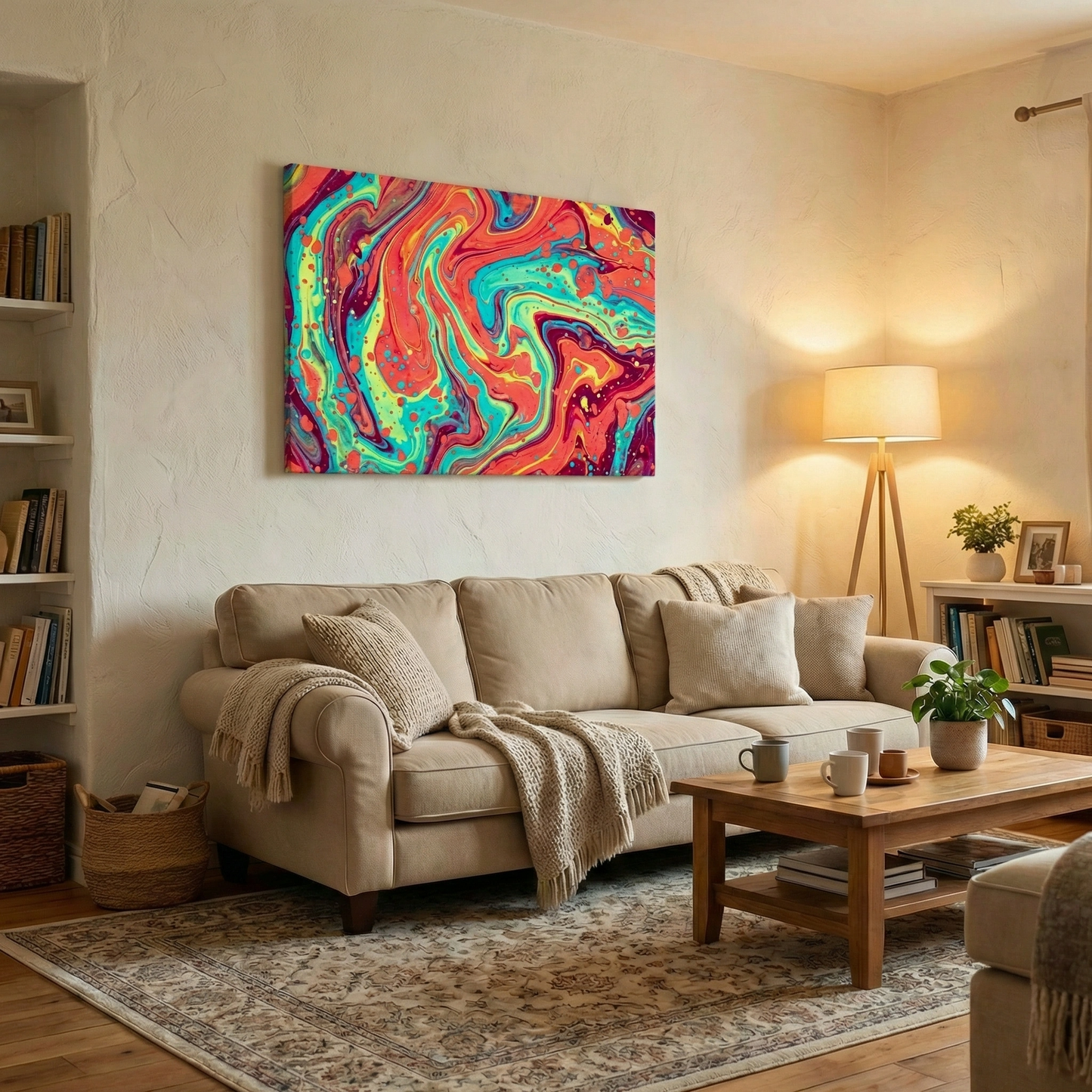 Barwny ruch - Obraz na płótnie na ścianę do salonu lub sypialni