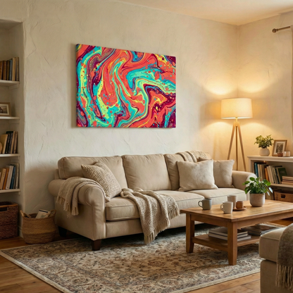 Barwny ruch - Obraz na płótnie na ścianę do salonu lub sypialni