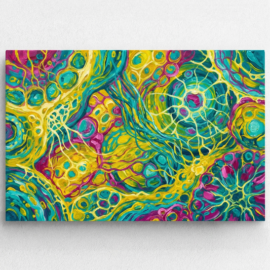 Abstrakcyjny mikroświat - Obraz na płótnie na ścianę do salonu lub sypialni