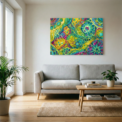 Abstrakcyjny mikroświat - Obraz na płótnie na ścianę do salonu lub sypialni