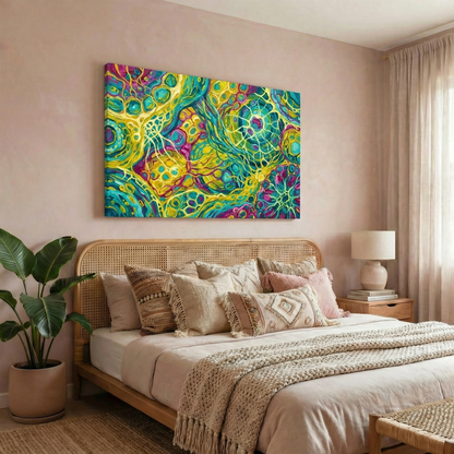 Abstrakcyjny mikroświat - Obraz na płótnie na ścianę do salonu lub sypialni