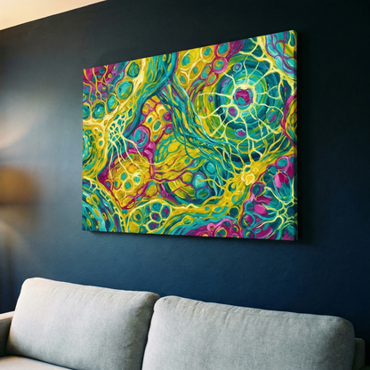 Abstrakcyjny mikroświat - Obraz na płótnie na ścianę do salonu lub sypialni