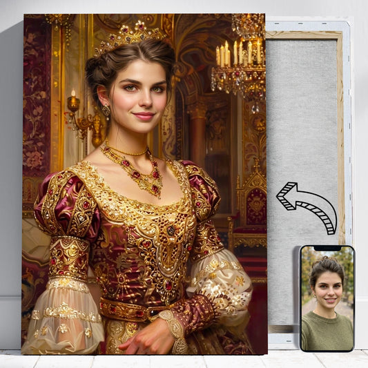 Księżniczka - Portret ze zdjęcia na prezent dla kobiety