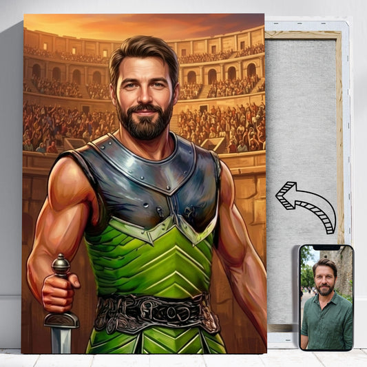 Gladiator - Portret ze zdjęcia na prezent dla mężczyzny