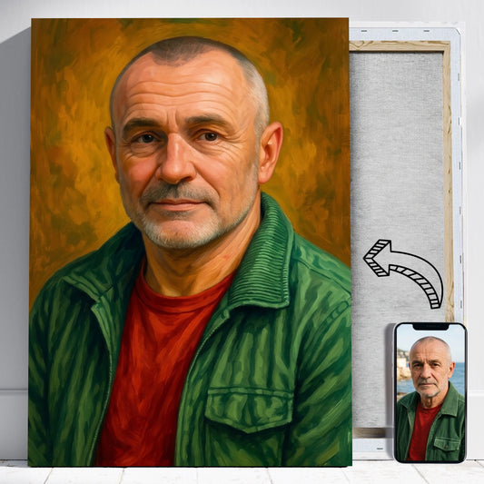 Mężczyzna jak malowany - Portret ze zdjęcia na prezent dla mężczyzny