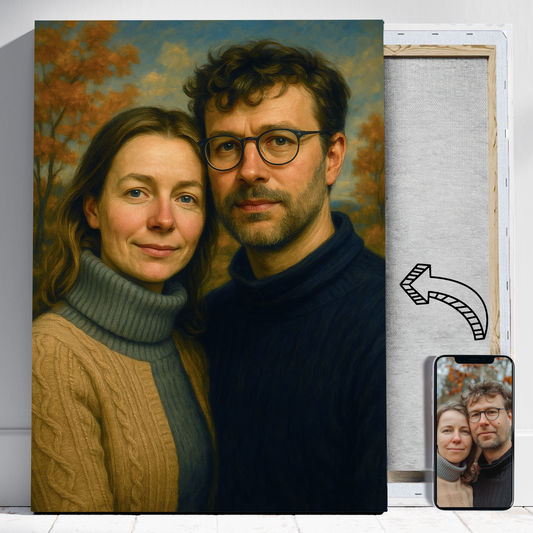 Obraz jak z muzeum - Portret ze zdjęcia pomysł na prezent