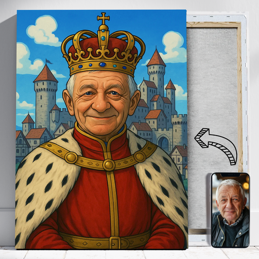 Kreskówkowe królestwo dziadka - Portret ze zdjęcia na prezent dla mężczyzny