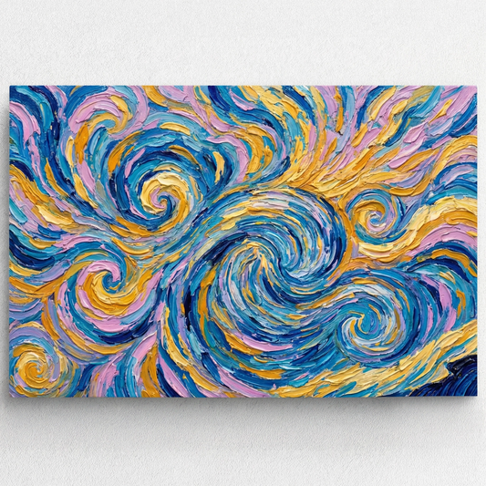 Spiralne barwy  - Obraz na płótnie na ścianę do salonu lub sypialni