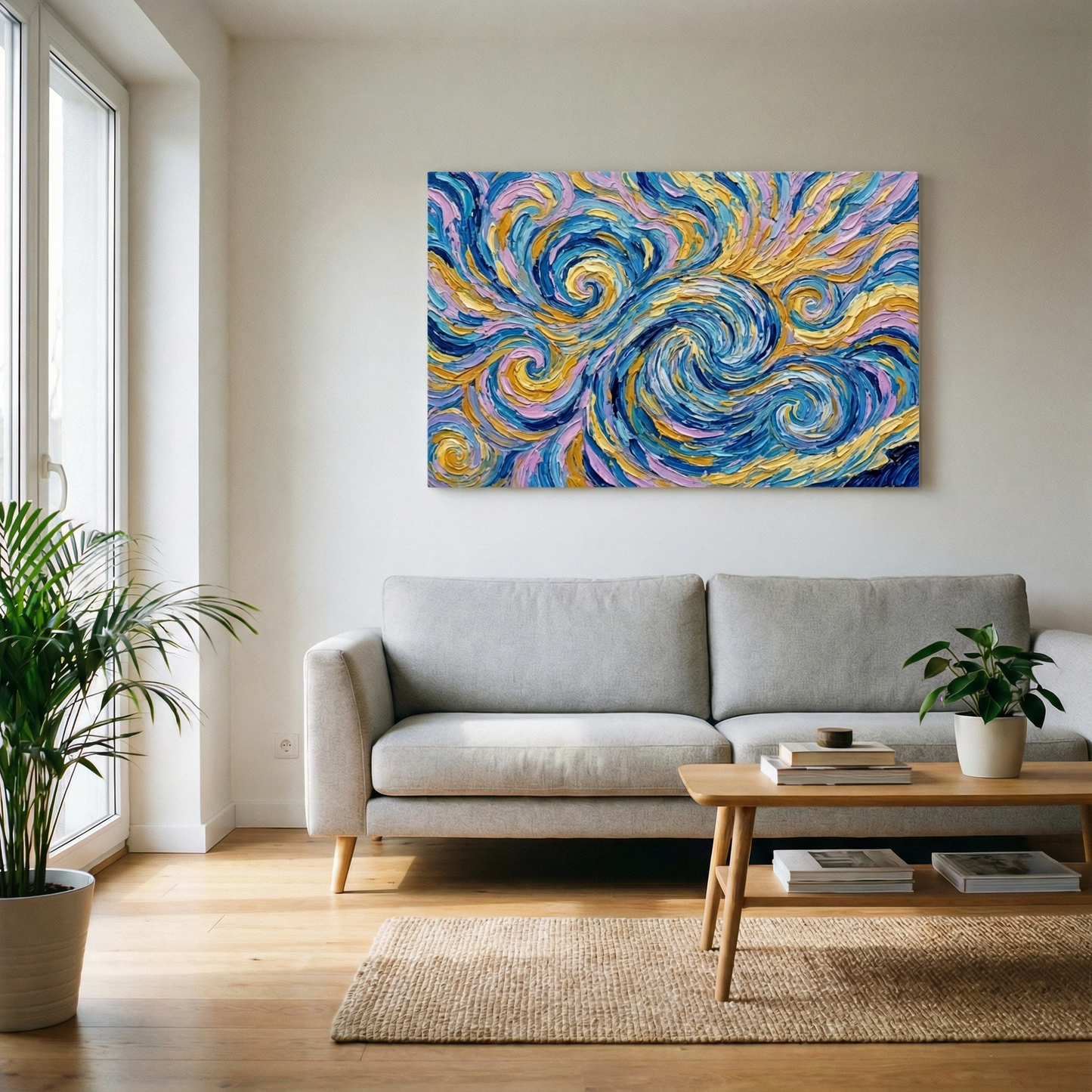 Spiralne barwy  - Obraz na płótnie na ścianę do salonu lub sypialni