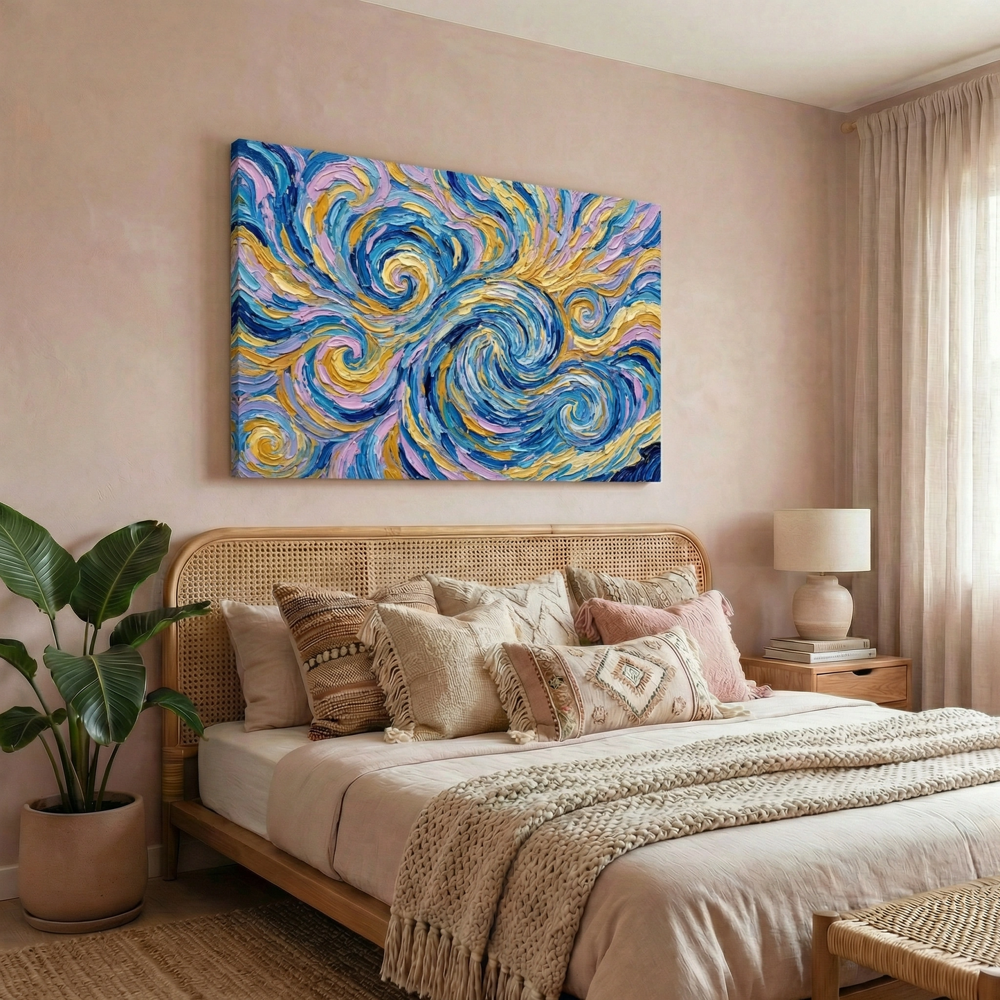 Spiralne barwy  - Obraz na płótnie na ścianę do salonu lub sypialni