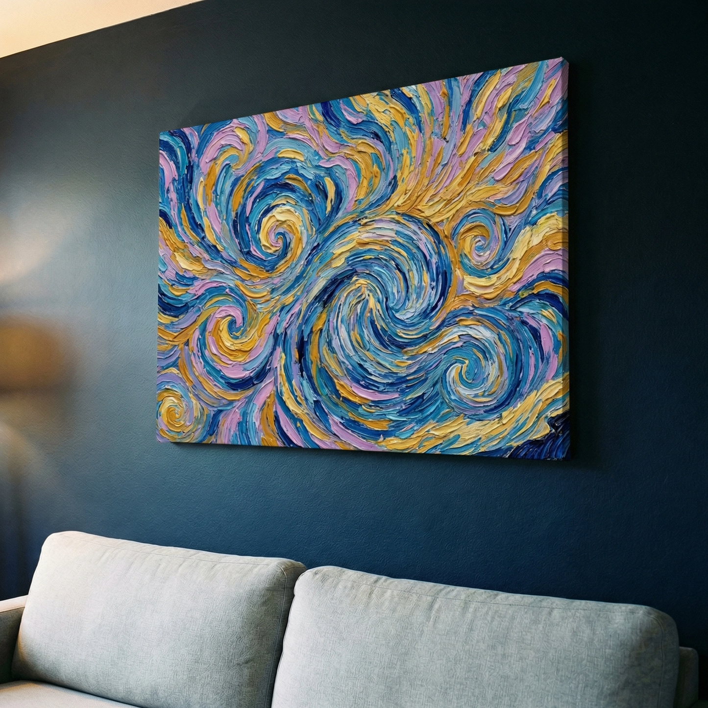 Spiralne barwy  - Obraz na płótnie na ścianę do salonu lub sypialni