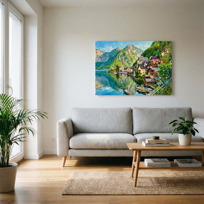 Austriacka wieś - Obraz na płótnie na ścianę do salonu lub sypialni