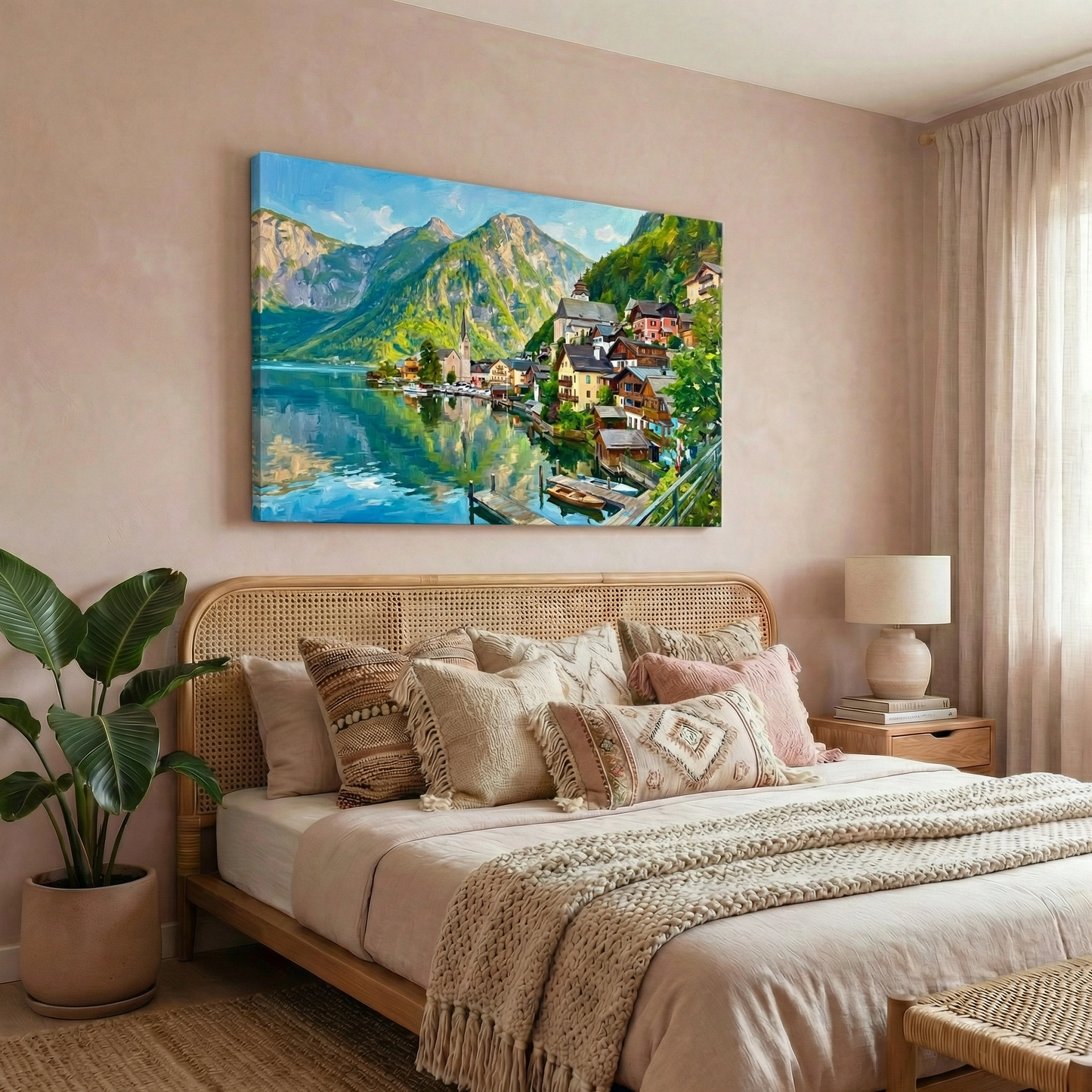 Austriacka wieś - Obraz na płótnie na ścianę do salonu lub sypialni