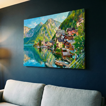 Austriacka wieś - Obraz na płótnie na ścianę do salonu lub sypialni