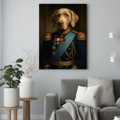 Zasłuzony dowódca - Portret psa ze zdjęcia na zamówienie