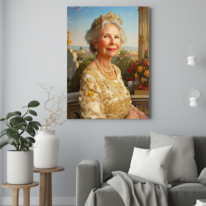 Mama królowa na balkonie - Portret ze zdjęcia na prezent dla kobiety