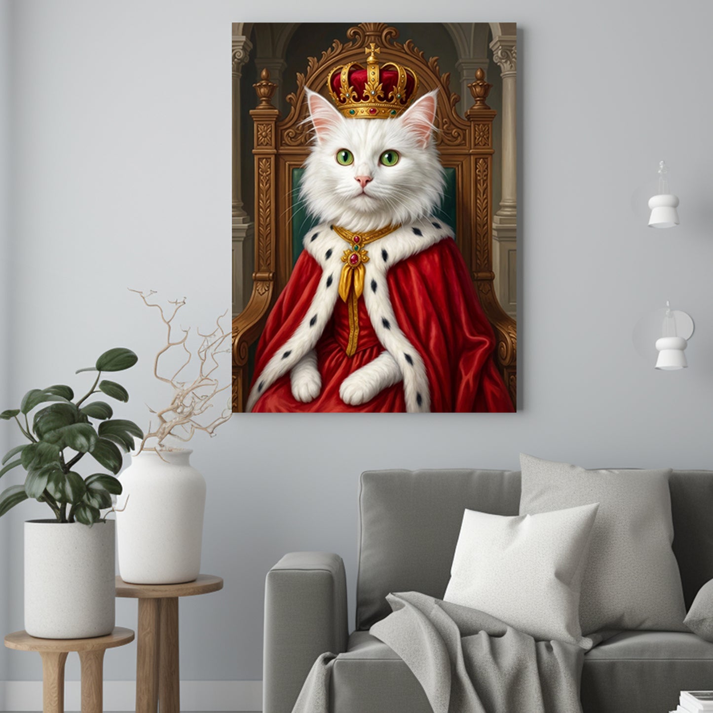 Król w zamku - Portret kota ze zdjęcia na zamówienie