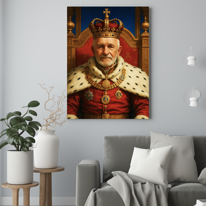 Król na tronie - Portret ze zdjęcia na prezent dla mężczyzny