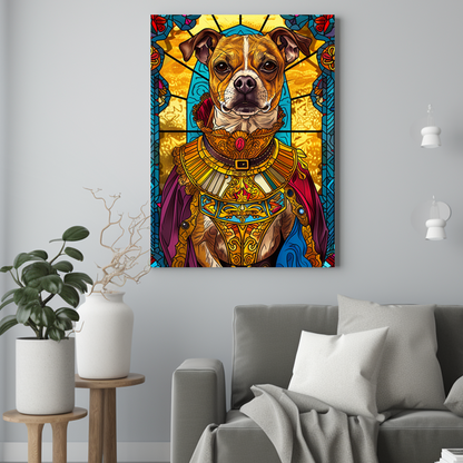 Witraż księcia - Portret psa ze zdjęcia na zamówienie