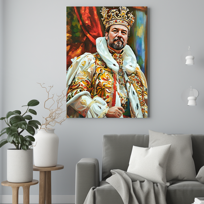Dobry król jak namalowany - Portret ze zdjęcia na prezent dla mężczyzny