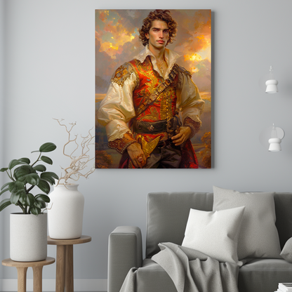 Romantyczny książę - Portret ze zdjęcia na prezent dla mężczyzny