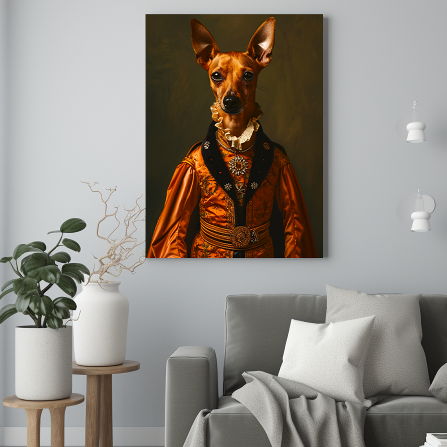 Dostojny dworzanin - Portret psa ze zdjęcia na zamówienie