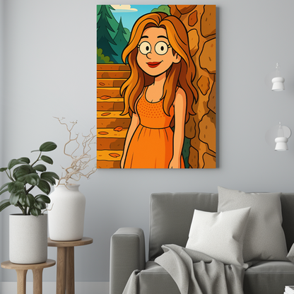 Kreskówka siostry - Portret ze zdjęcia na prezent dla kobiety