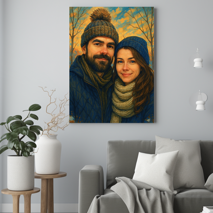 Para jak namalowana - Portret ze zdjęcia pomysł na prezent