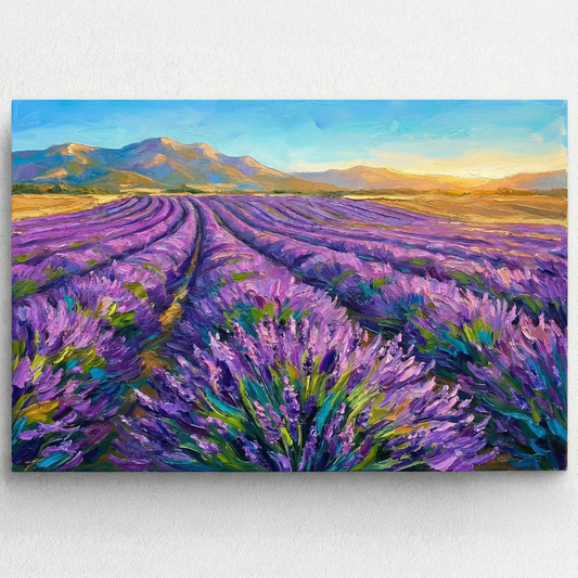 Wrzosowe pola - Obraz na płótnie na ścianę do salonu lub sypialni