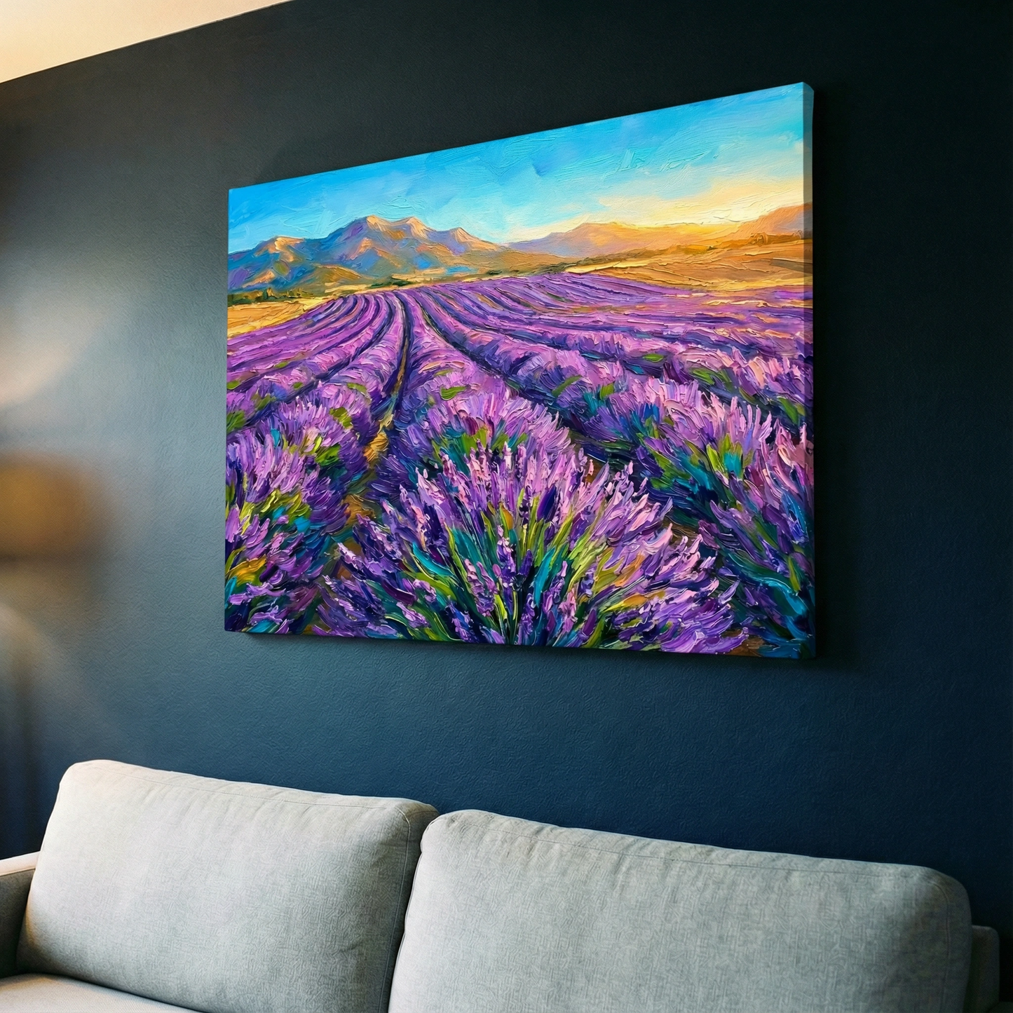 Wrzosowe pola - Obraz na płótnie na ścianę do salonu lub sypialni