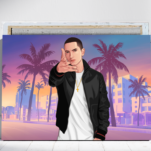 Styl Miami z gry - Portret ze zdjęcia na prezent dla mężczyzny