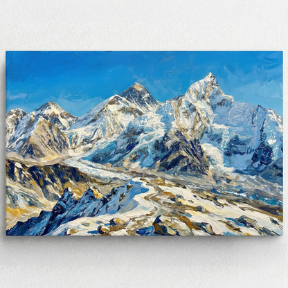 Zimowe góry - Obraz na płótnie na ścianę do salonu lub sypialni