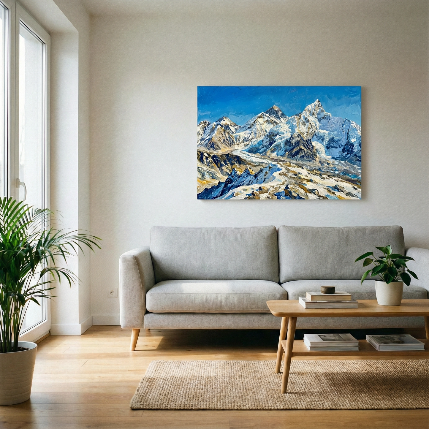 Zimowe góry - Obraz na płótnie na ścianę do salonu lub sypialni