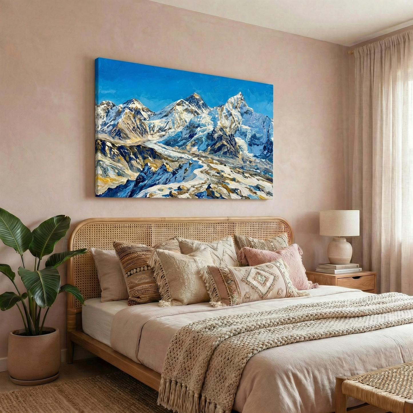 Zimowe góry - Obraz na płótnie na ścianę do salonu lub sypialni