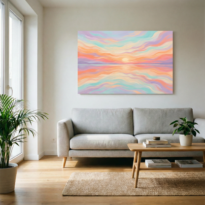 Abstrakcyjny zachód - Obraz na płótnie na ścianę do salonu lub sypialni